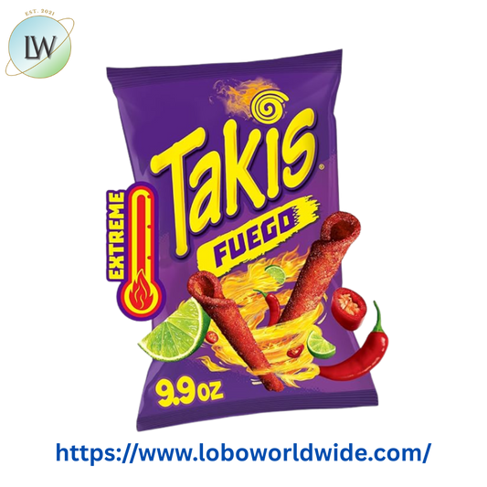 Takis Fuego 9.9 oz Sharing Size Bag, Hot Chili Pepper & Lime Rolled Tortilla Chips