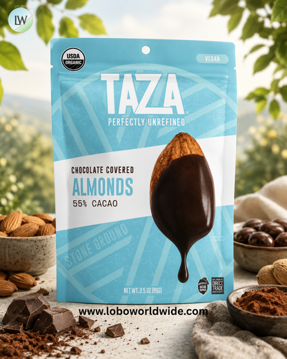 Taza Chocolate, Chocolate Covered Almonds,3.5 oz (99 g)