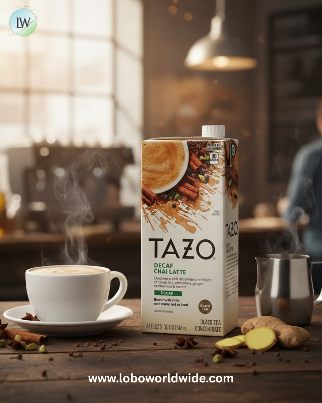 Tazo 32 fl. oz. Decaf Chai Tea Latte 1:1 Concentrate