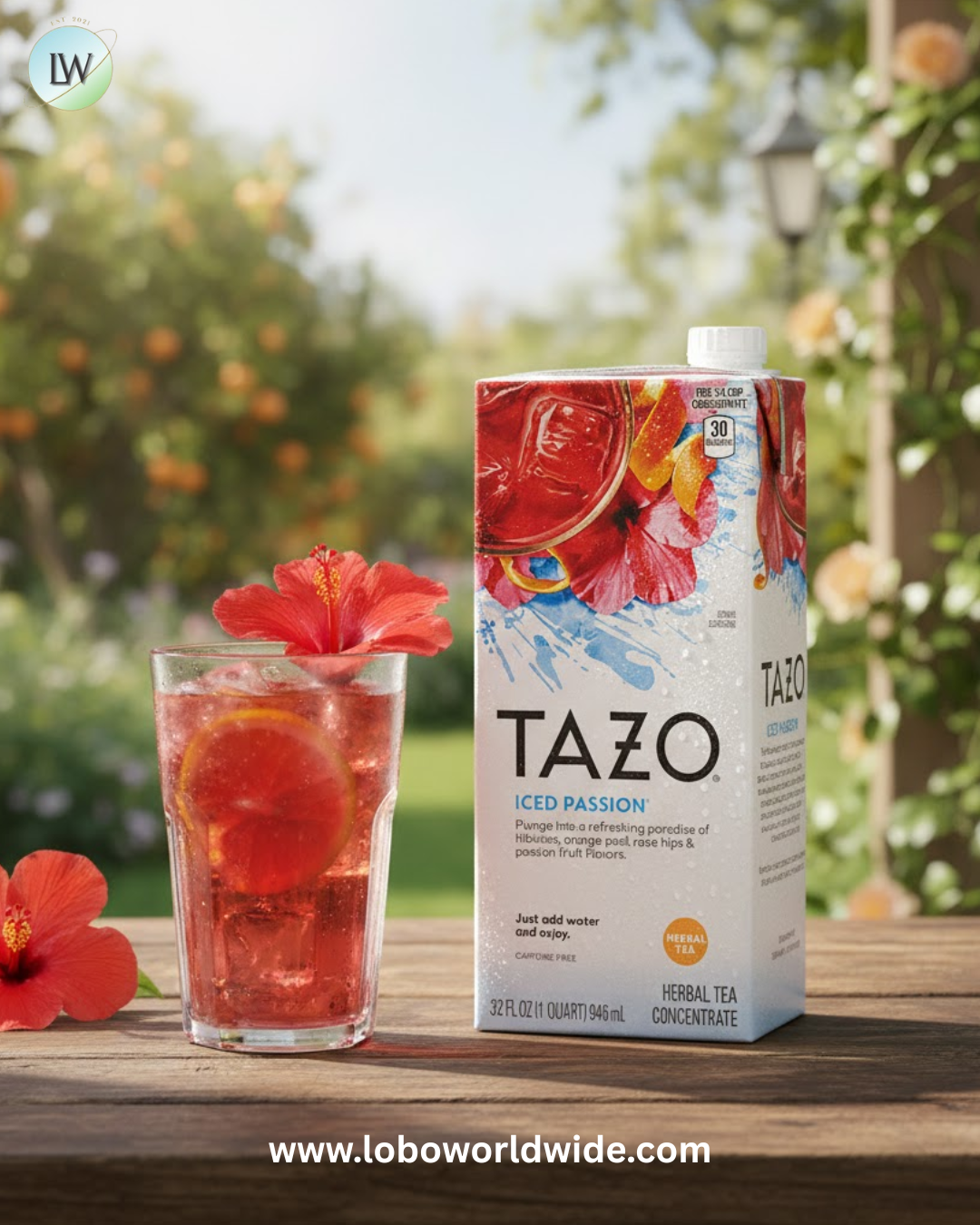 Tazo 32 fl. oz. Sweetened Passion Iced Herbal Tea 1:1 Concentrate