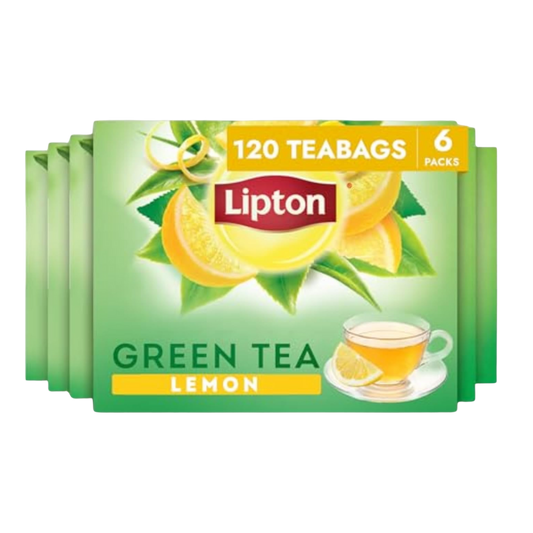 Lipton Lemon Green Tea Bags, Unsweetened, (Hot or Iced Tea), 120 Tea bags