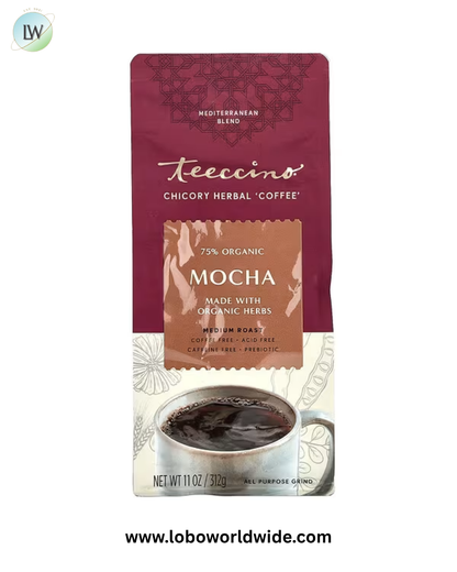 Teeccino, Chicory Herbal Coffee, Medium Roast, Caffeine Free, 11 oz (312 g)