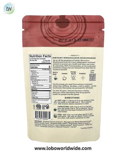 Teeccino, Instant Herbal Coffee, Caffeine Free, 3.53 oz (100 g)