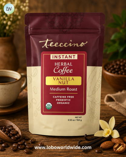 Teeccino, Instant Herbal Coffee, Caffeine Free, 3.53 oz (100 g)