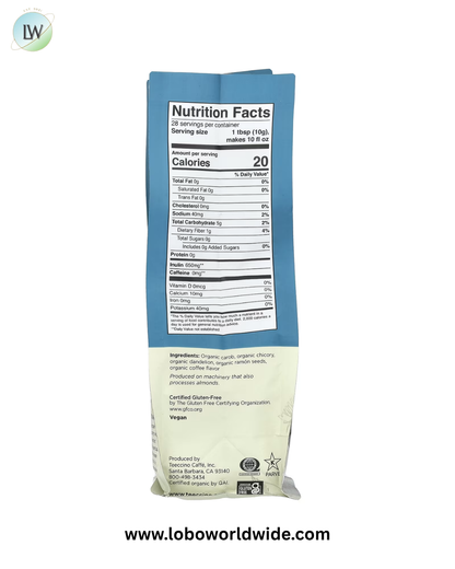Teeccino, Organic Chicory Herbal Coffee, Dark Roast, Caffeine Free