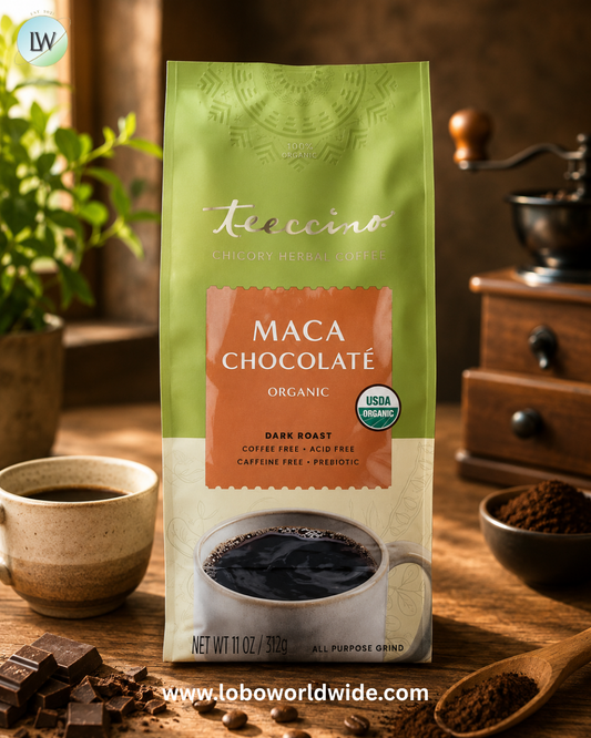 Teeccino, Organic Chicory Herbal Coffee, Dark Roast, Caffeine Free