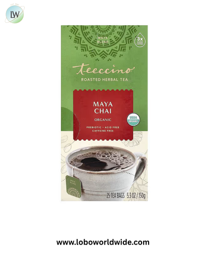 Teeccino, Organic Roasted Herbal Tea, Caffeine Free, 25 Tea Bags, 5.3 oz (150 g)