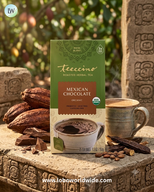 Teeccino, Organic Roasted Herbal Tea, Mexican Chocolate, Caffeine Free, 25 Tea Bags, 5.3 oz (150 g)