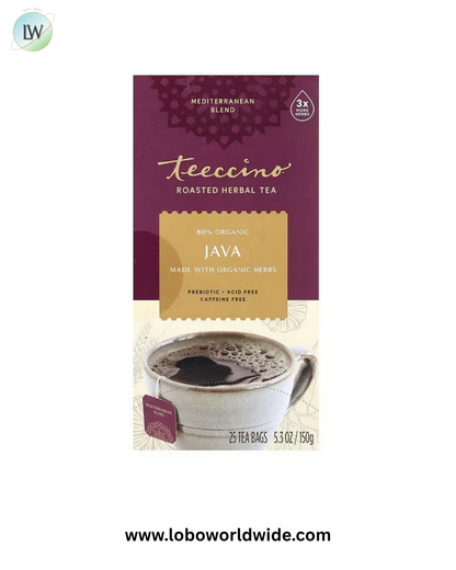 Teeccino, Organic Roasted Herbal Tea, Caffeine Free, 25 Tea Bags, 5.3 oz (150 g)