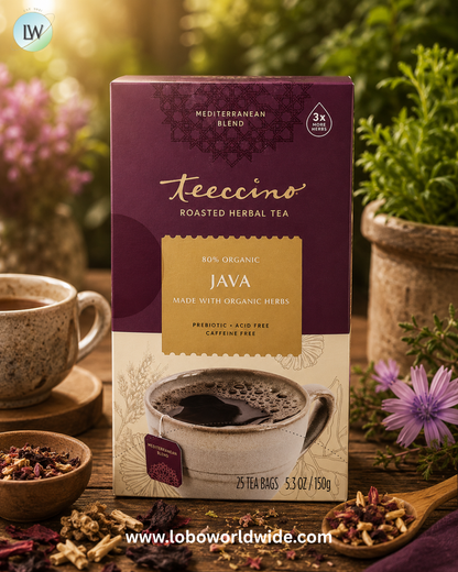 Teeccino, Organic Roasted Herbal Tea, Caffeine Free, 25 Tea Bags, 5.3 oz (150 g)