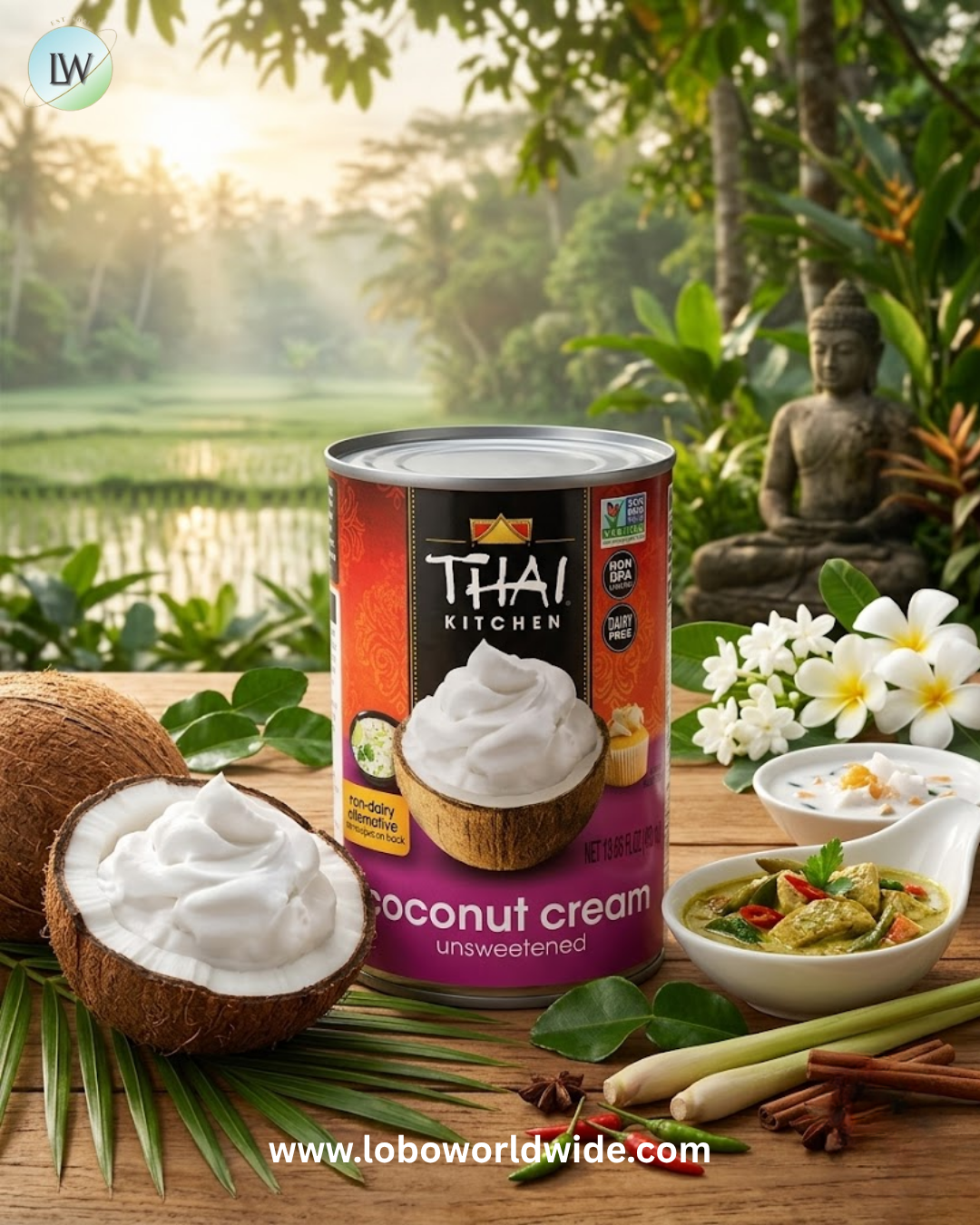 Thai Kitchen, Coconut Cream, Unsweetened, 13.66 fl oz (403 ml)