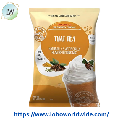 Big Train 3.5 lb. Dragonfly Thai Tea Blended Creme Frappe Mix