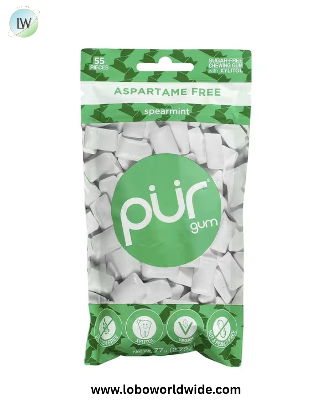 The PUR Company, Chewing Gum, 55 Pieces, 2.72 oz (77 g)