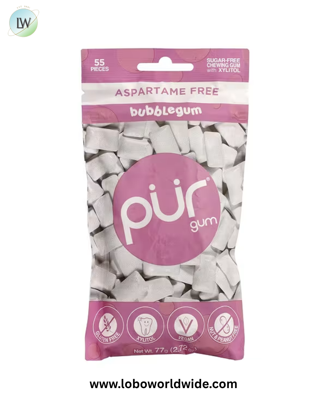 The PUR Company, Chewing Gum, 55 Pieces, 2.72 oz (77 g)