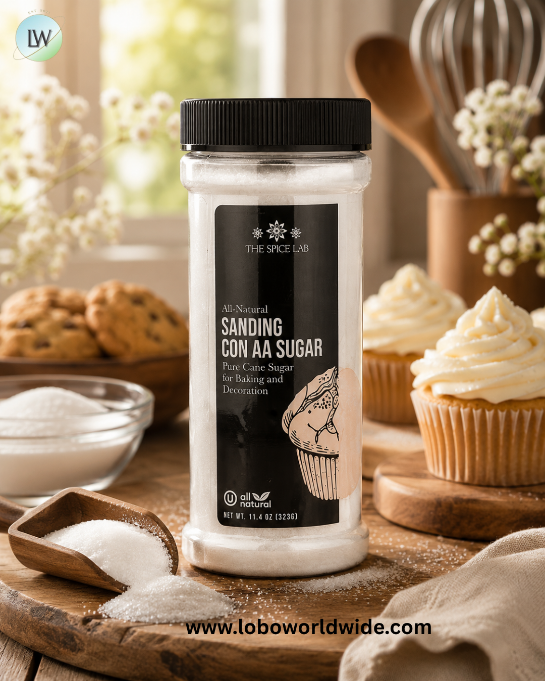 The Spice Lab, Sanding Con AA Sugar, 11.4 oz (323 g)