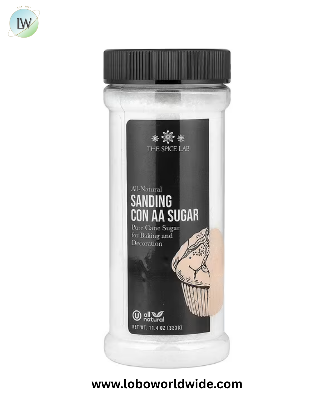 The Spice Lab, Sanding Con AA Sugar, 11.4 oz (323 g)