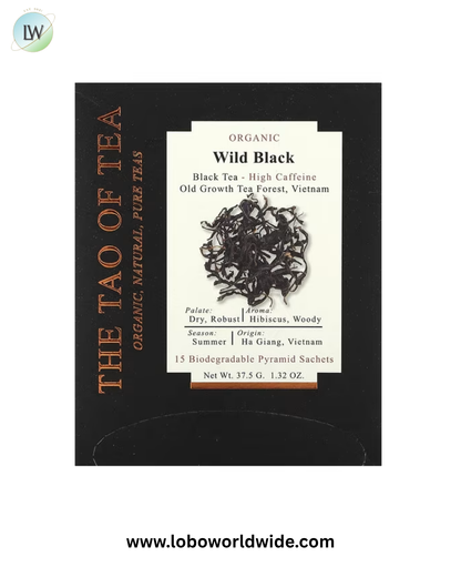 The Tao of Tea, Organic Black Tea, Wild Black, 15 Pyramid Sachets, 1.32 oz (37.5 g)