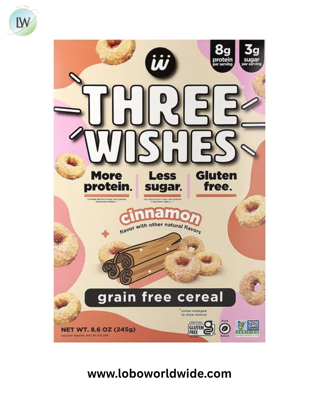 Three Wishes, Grain Free Cereal, 8.6 oz (245 g)
