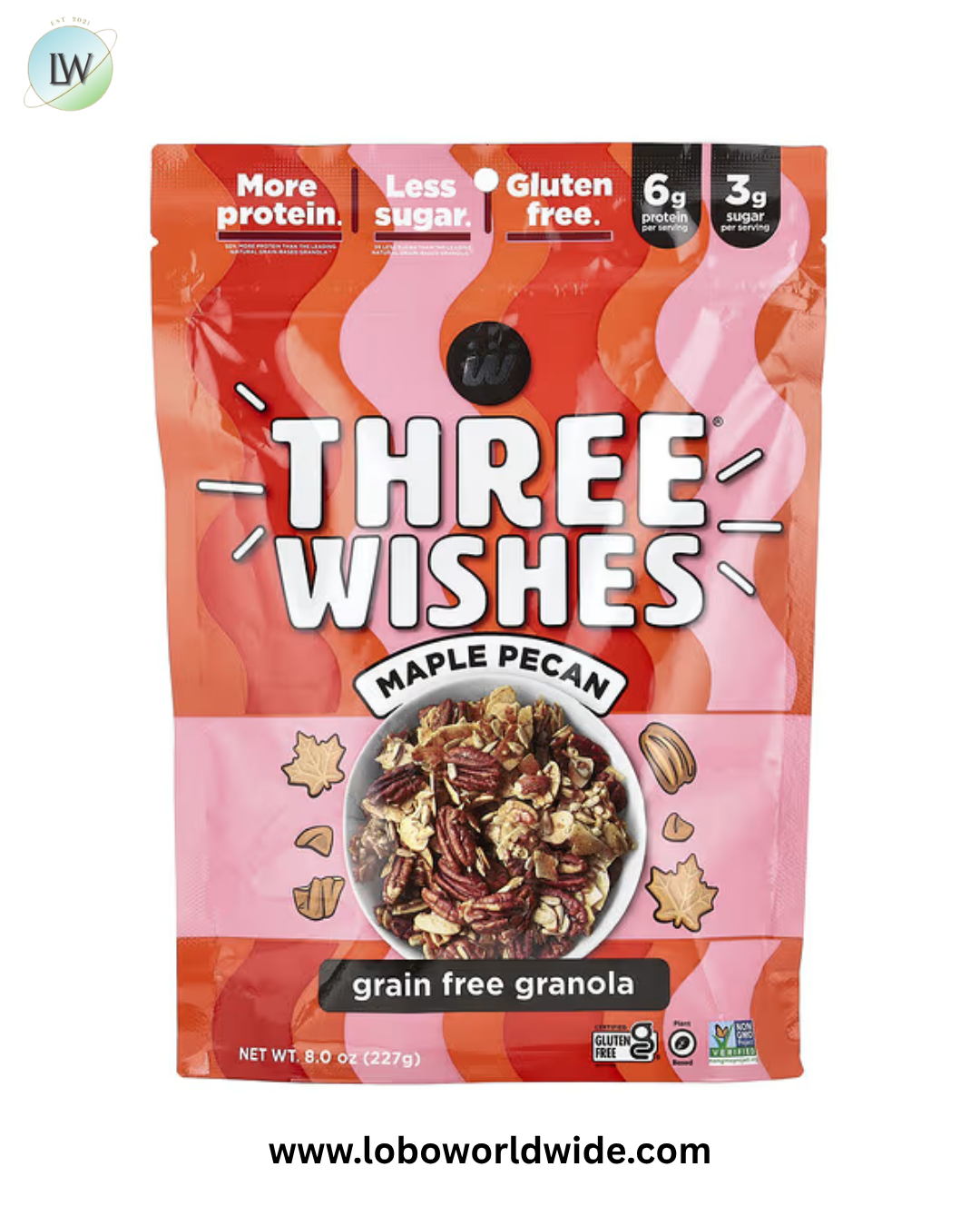 Three Wishes, Grain Free Granola, 8 oz ( 227 g)