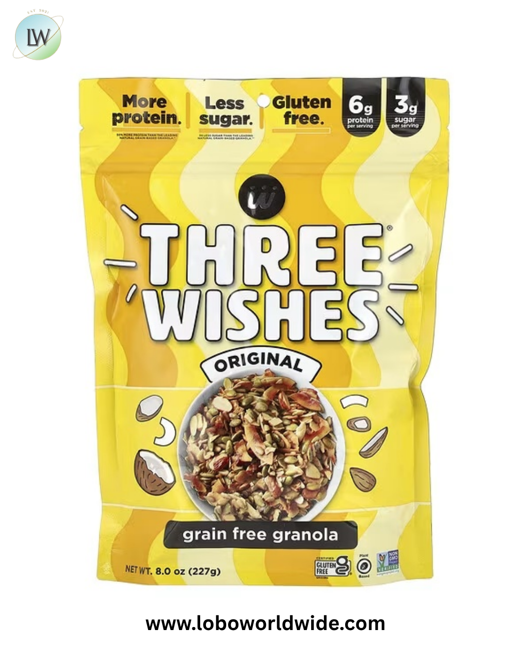 Three Wishes, Grain Free Granola, 8 oz ( 227 g)