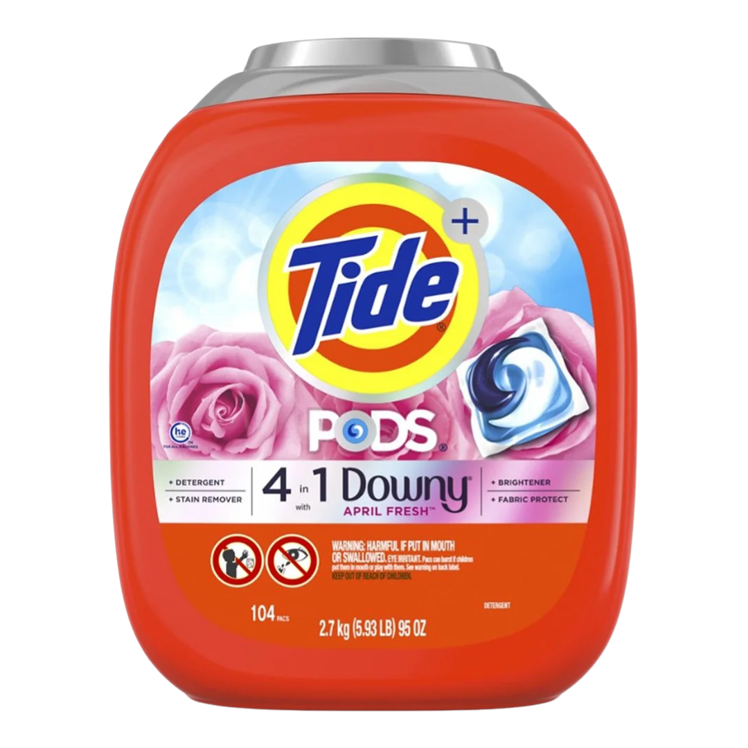 Tide Pods with Downy Laundry Detergent Pods, April Fresh, 104-count