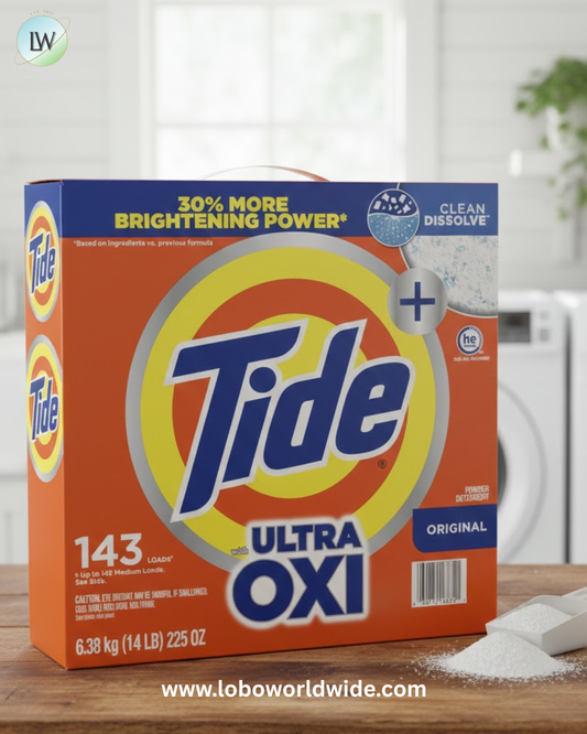 Tide Plus Ultra Oxi Powder Laundry Detergent, Original, 143 Loads, 225 oz