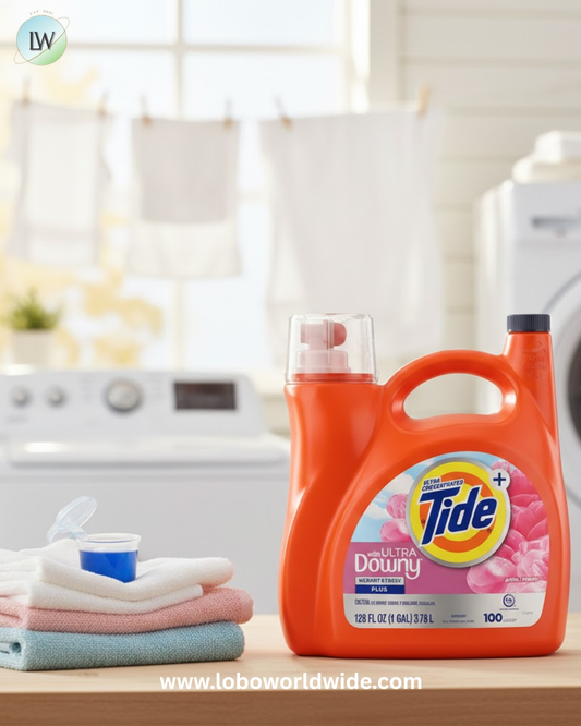 Tide Plus with Ultra Downy Liquid Laundry Detergent, April Fresh, 100 Loads, 128 fl oz
