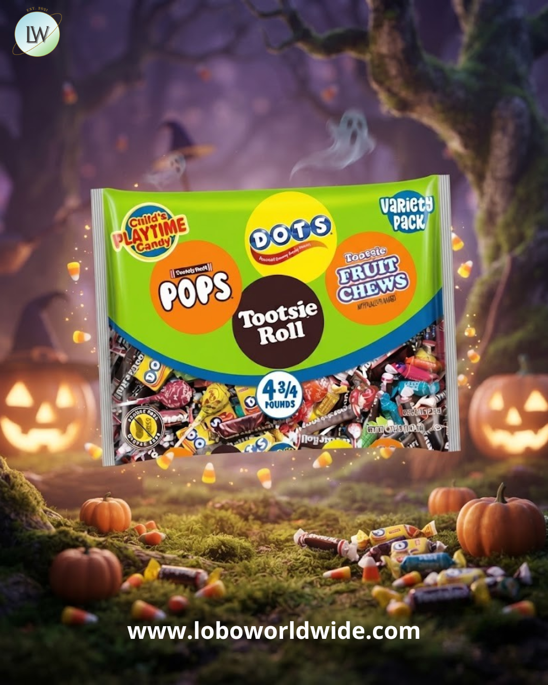 Tootsie Playtime Mix Candy, Variety Pack, 76 oz.