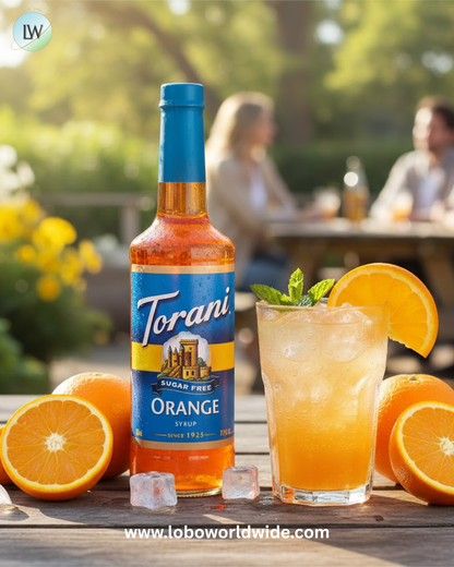 Torani Sugar-Free Flavoring Syrup 750 mL Glass Bottle - 12/Case (Various Flavors)