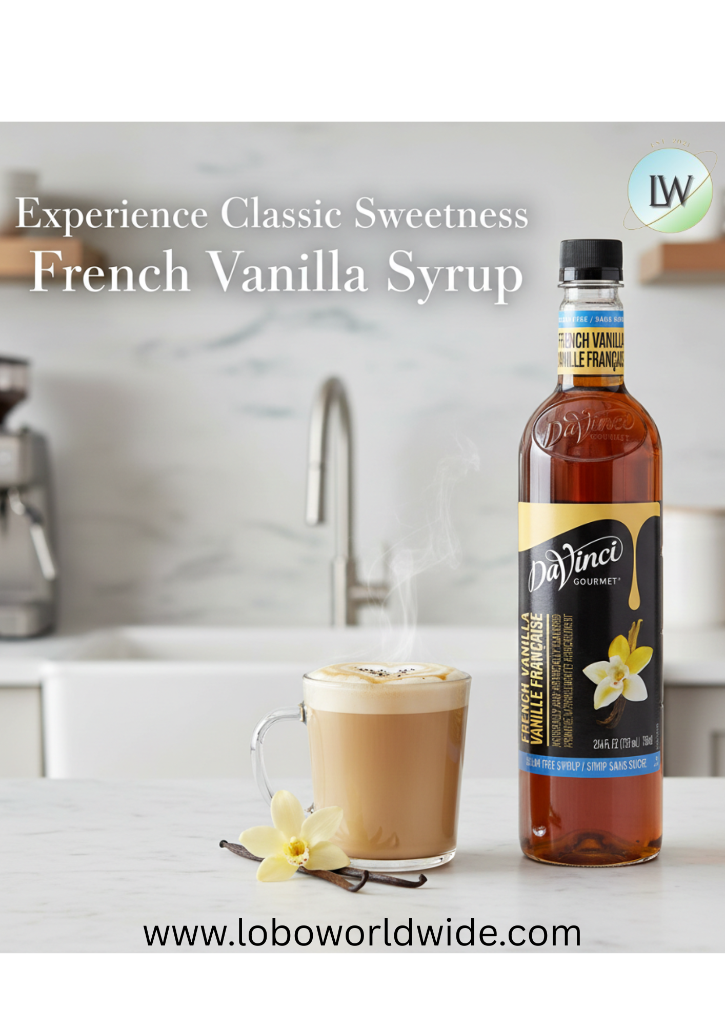 DaVinci Gourmet Sugar Free Flavoring Syrup 750 mL - 12/Case (various flavours)