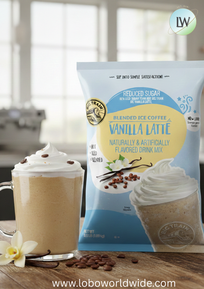 Big Train 3.5 lb.  Blended Ice Coffee Mix-5/case & 4/case (various flavours)