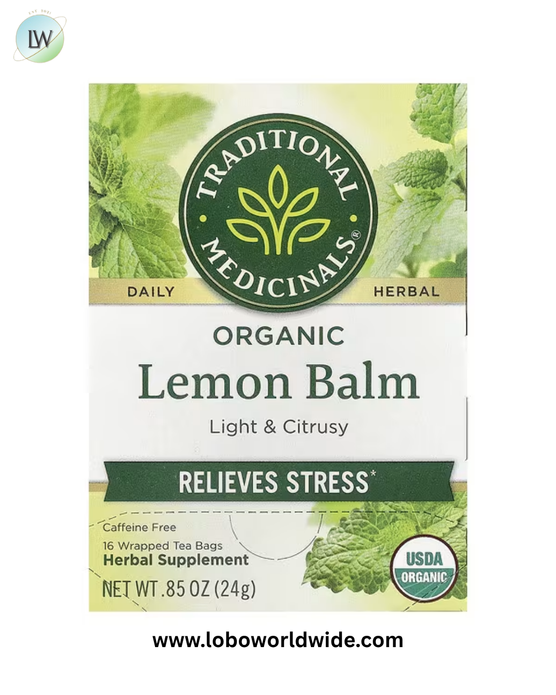Traditional Medicinals, Caffeine Free, 16 Wrapped Tea Bags