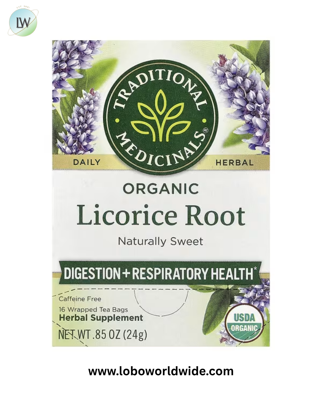 Traditional Medicinals, Caffeine Free, 16 Wrapped Tea Bags