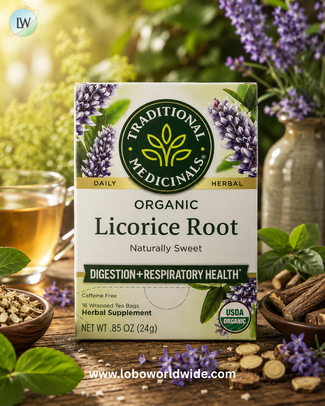 Traditional Medicinals, Caffeine Free, 16 Wrapped Tea Bags