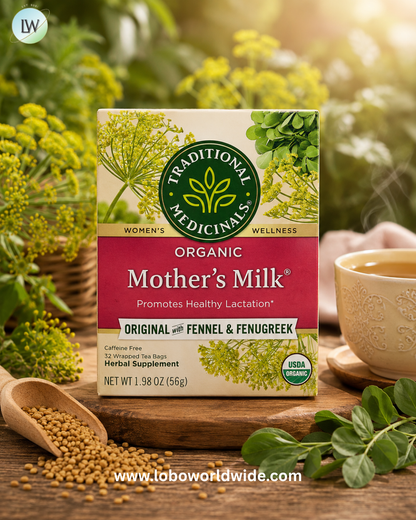 Traditional Medicinals, Organic Mother's Milk®, Original with Fennel & Fenugreek, Caffeine Free, Wrapped Tea Bags