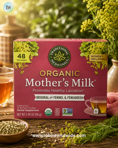 Traditional Medicinals, Organic Mother's Milk®, Original with Fennel & Fenugreek, Caffeine Free, Wrapped Tea Bags