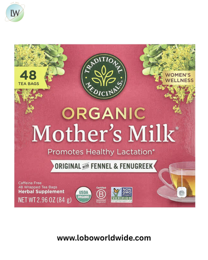 Traditional Medicinals, Organic Mother's Milk®, Original with Fennel & Fenugreek, Caffeine Free, Wrapped Tea Bags