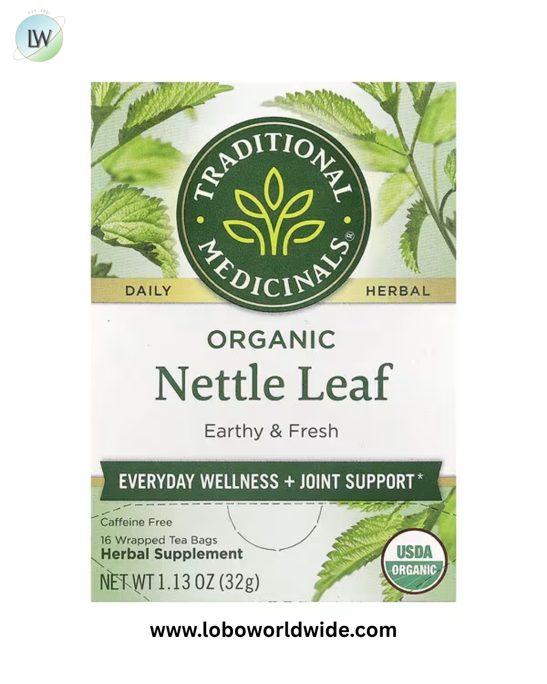 Traditional Medicinals, Caffeine Free, 16 Wrapped Tea Bags