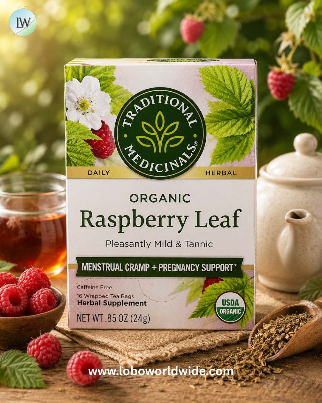 Traditional Medicinals, Caffeine Free, 16 Wrapped Tea Bags