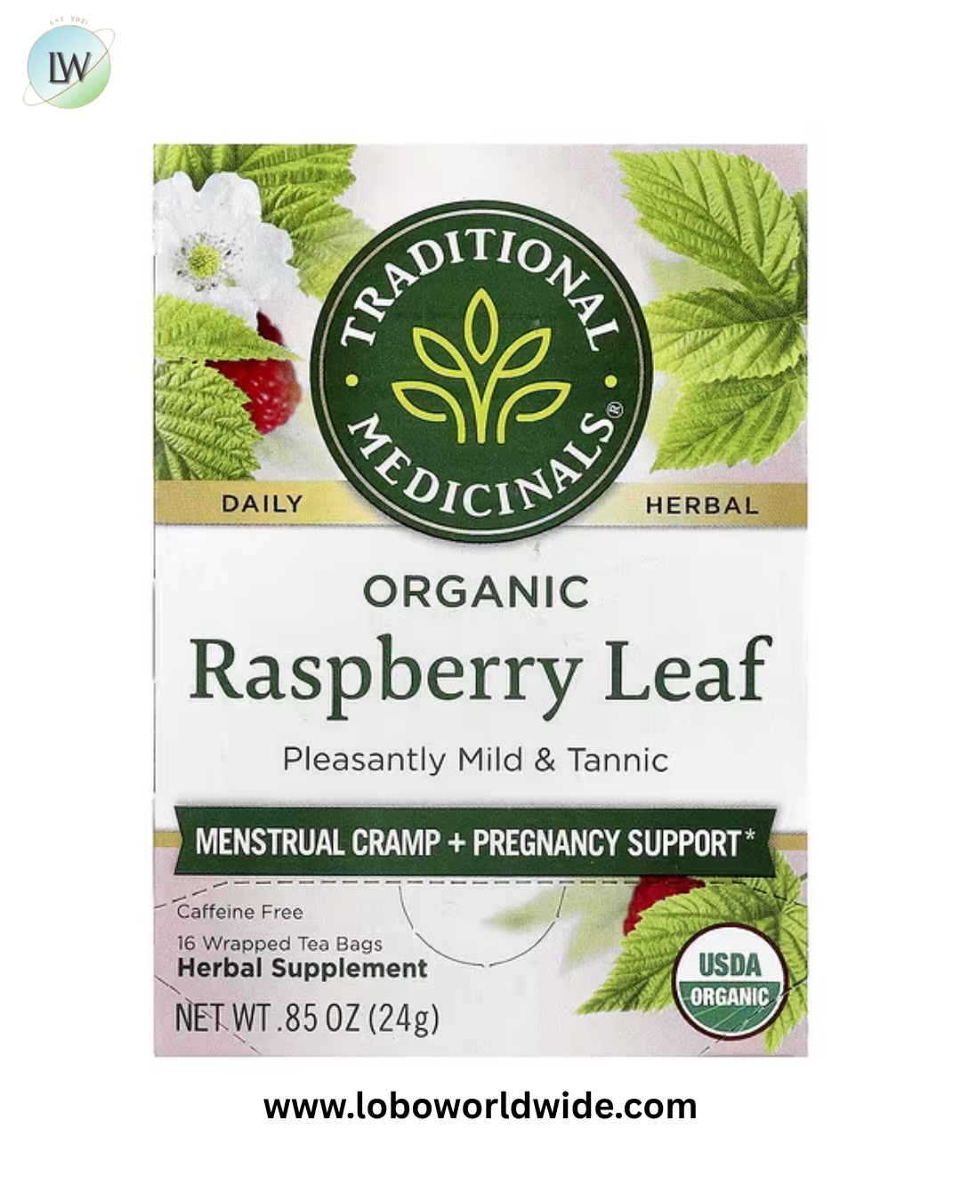 Traditional Medicinals, Caffeine Free, 16 Wrapped Tea Bags