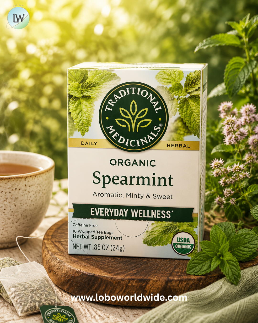 Traditional Medicinals, Caffeine Free, 16 Wrapped Tea Bags