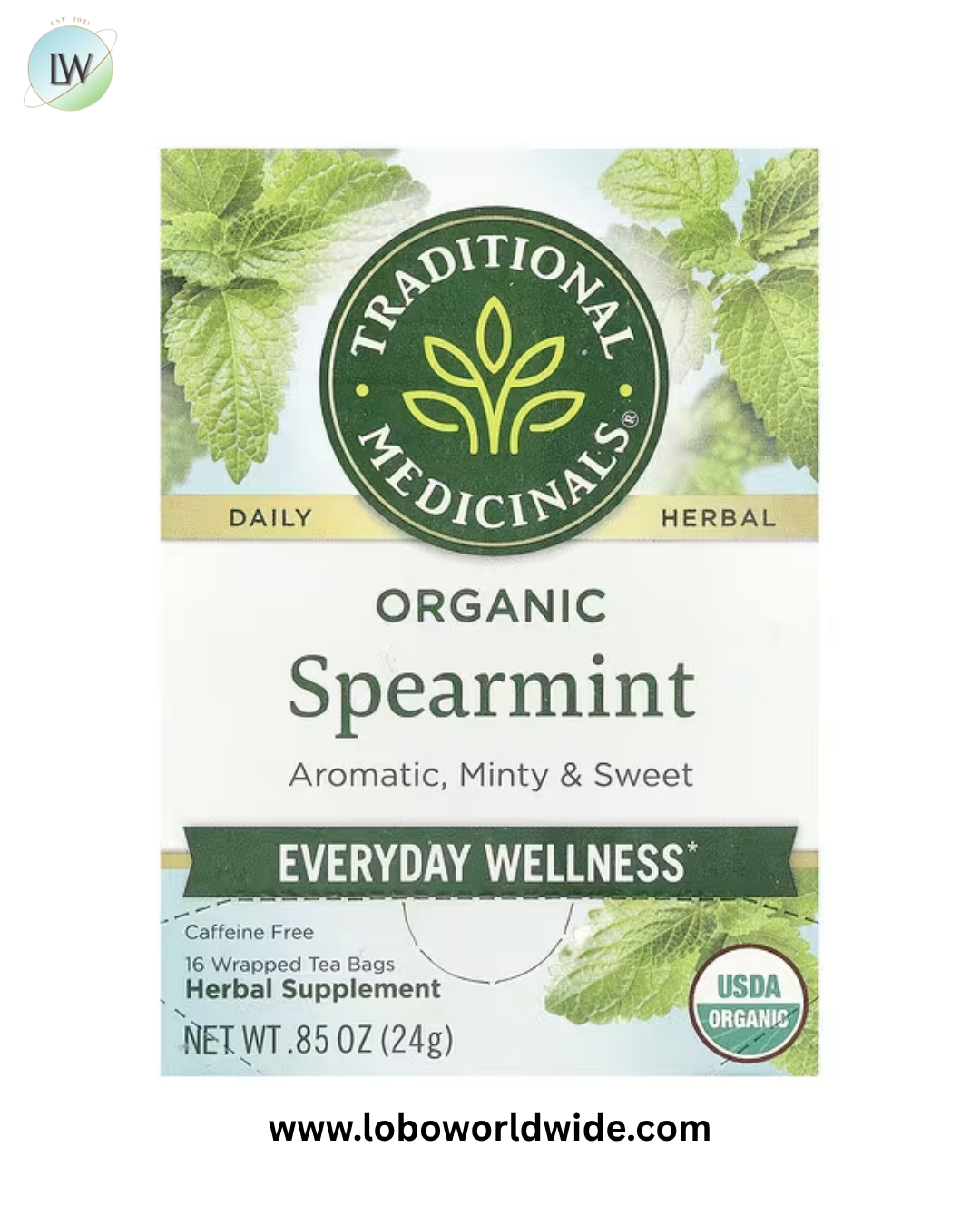 Traditional Medicinals, Caffeine Free, 16 Wrapped Tea Bags