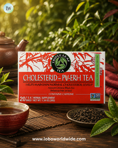 Triple Leaf Tea, Cholesterid™-Pu-Erh Tea, 20 Tea Bags, 1.34 oz (38 g)