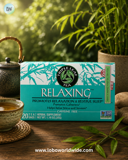 Triple Leaf Tea, Relaxing, Caffeine Free, 20 Tea Bags, 1.16 oz (33 g)