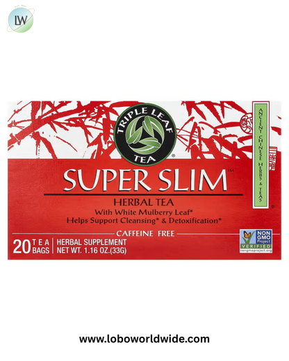 Triple Leaf Tea, Super Slim Herbal Tea, Caffeine-Free, 20 Tea Bags, 1.16 oz (33 g)