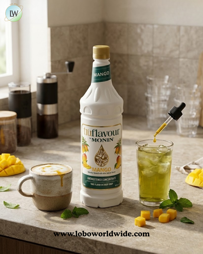 Monin TruFlavour Unsweetened Flavor Concentrate, 1 L (Various Flavours)