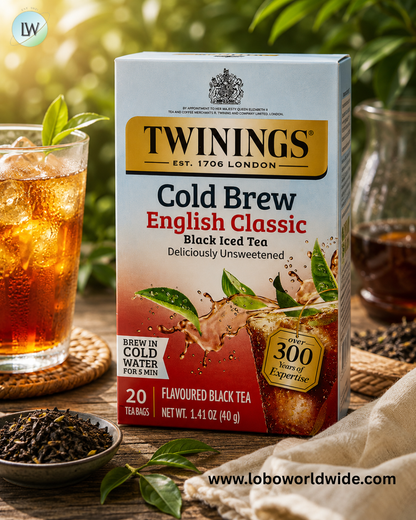 Twinings, Cold Brew Iced Tea, Unsweetened, 20 Tea Bags, 1.41 oz (40 g)