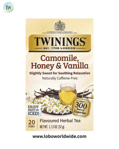 Twinings, Flavored Herbal Tea, Caffeine Free, 20 Tea Bags