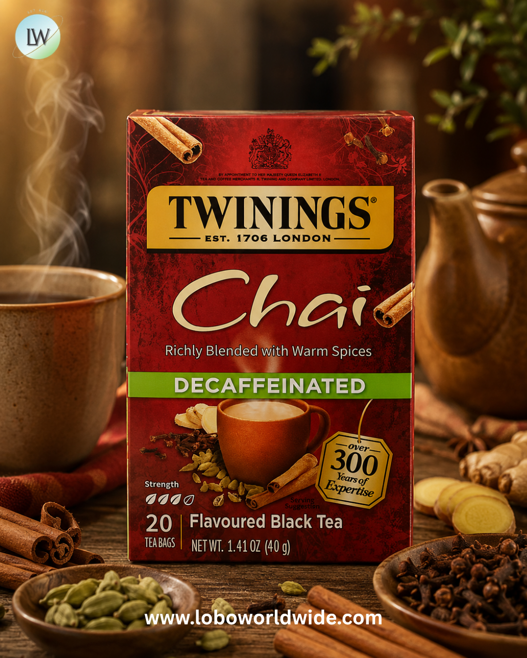 Twinings, Flavored Black Tea, 20 Tea Bags, 1.41 oz (40 g)