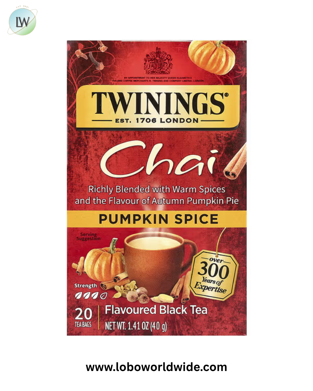 Twinings, Flavored Black Tea, 20 Tea Bags, 1.41 oz (40 g)